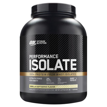 Optimum Nutrition Performance Isolate Vanilla Softserve 2.27kg - Premium Whey Protein
