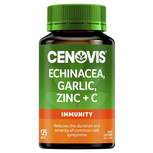 Cenovis Echinacea Garlic Zinc & C Tablets - Immune Support, 125 - Auzzistore