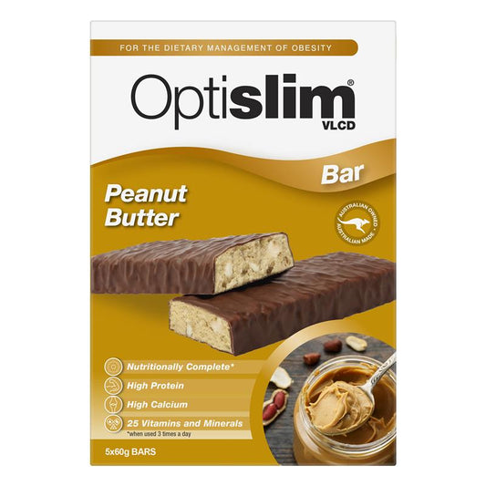 Optislim VLCD Bar Peanut Butter 5 Pack - Nutritional Meal Replacement – view 2