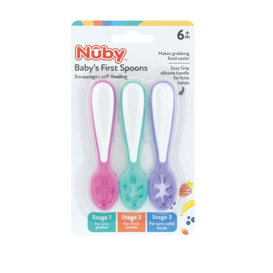 Nuby 3 Stage Dipper Spoons - Baby Feeding Utensils - Auzzistore