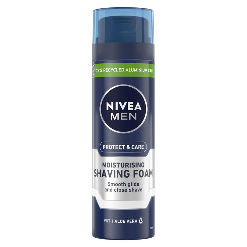 NIVEA MEN Shaving Foam Moisturizing with Aloe Vera & Ultra Glide, 200ml