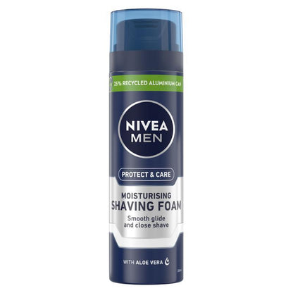 NIVEA MEN Shaving Foam Moisturizing with Aloe Vera & Ultra Glide, 200ml