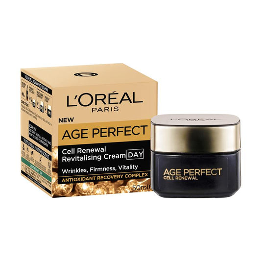 L'Oreal Paris Age Perfect Cell Renewal Day Cream 50ml - Revitalize Mature Skin - Auzzistore