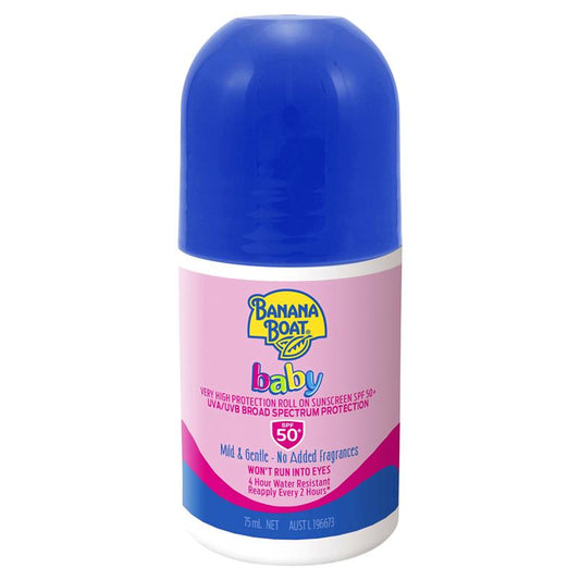 Banana Boat SPF 50+ Baby 75ml Roll On - Gentle Sun Protection-Auzzi Store