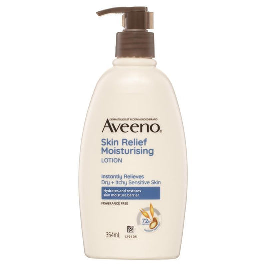 Aveeno Skin Relief Fragrance Free Moisturising Body Lotion 354mL - Hydrate & Soothe-Auzzi Store