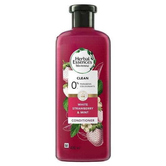 Herbal Essences Bio Renew White Strawberry & Mint Conditioner 400ml - Refresh and Revitalize