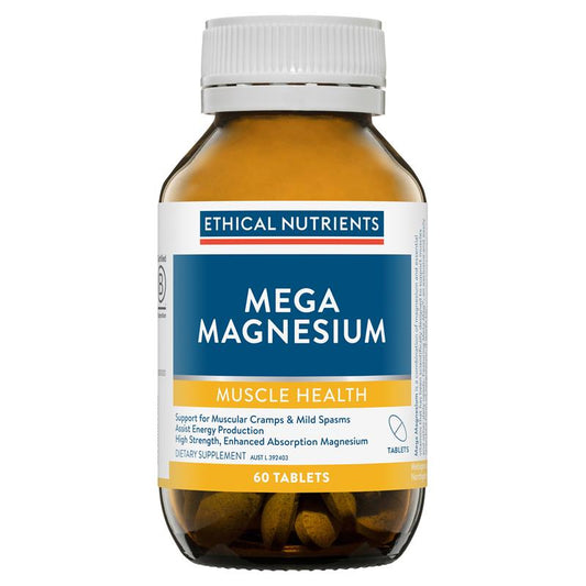 Ethical Nutrients Mega Magnesium 60 Tablets - High Strength Muscle Relief-Auzzi Store