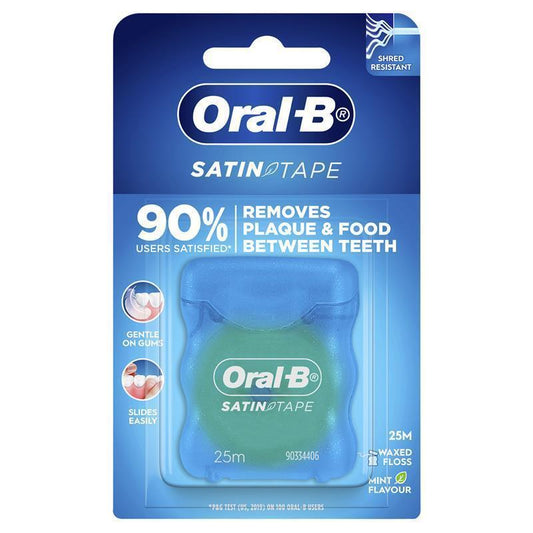 Oral-B Satin Tape Dental Floss - Mint Flavor, 25m-Auzzi Store