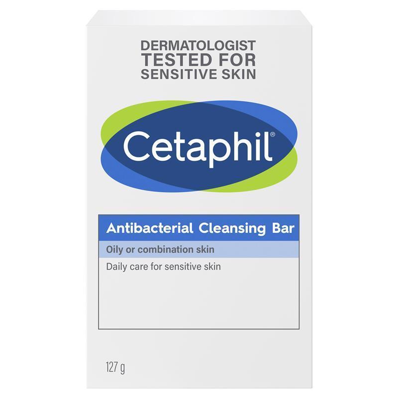 Cetaphil Antibacterial Cleansing Bar 127g for Oily & Combination Skin