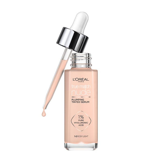 L'Oreal Paris True Match Nude Plumping Tinted Serum Foundation Rosy Light 1-2 – view 2