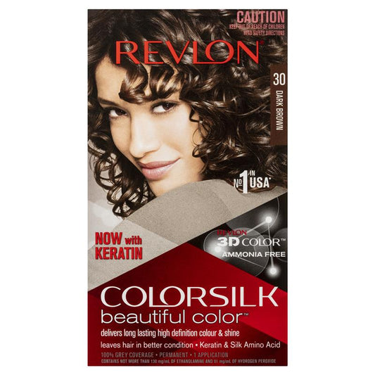 Revlon ColorSilk 30 Dark Brown - Ammonia-Free Hair Color-Auzzi Store
