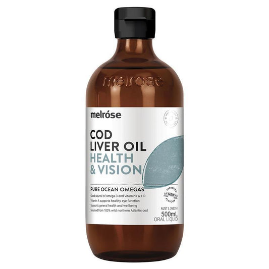 Melrose Omega-3 Cod Liver Oil with Vitamins A & D, 500ml