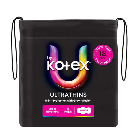 U by Kotex Ultrathin Super Wing Pads with Rapid-Dry Core, 18-Pad – view 2 - Auzzistore