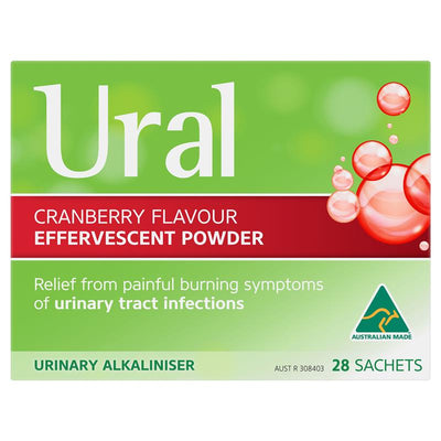 URAL Effervescent Powder Cranberry - 28 Sachets