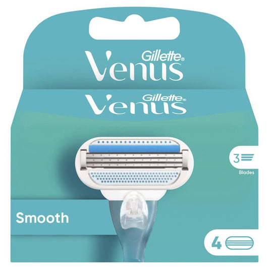 Gillette Venus 3-Blade Smooth Pivoting Razor Refills, 4-Pack - Auzzistore