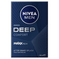 NIVEA for Men Deep After Shave Splash 100ml - Refreshing Post-Shave Care