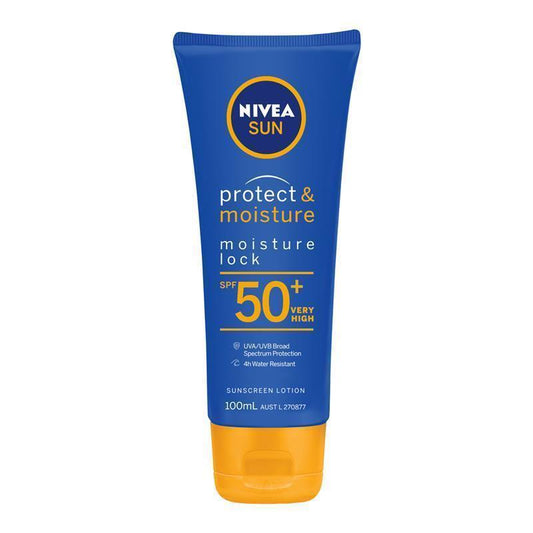 NIVEA Sun Protect & Moisture SPF50+ Sunscreen Lotion 100ml - Ultimate Sun Protection-Auzzi Store