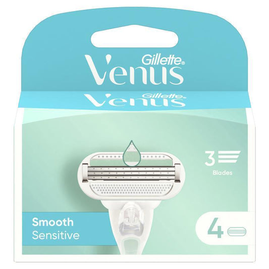 Gillette Venus Smooth Sensitive 3-Blade Razor Refills – 4 Pack