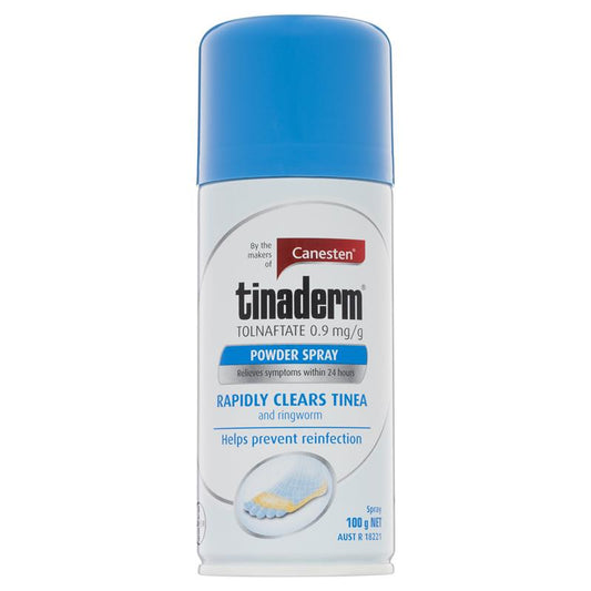 Canesten Tinaderm Powder Spray for Tinea and Ringworm - 100g-Auzzi Store