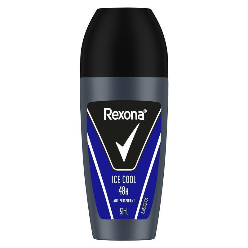 Rexona Men Ice Cool 50ml Antiperspirant Deodorant Roll-On, 48h Protection