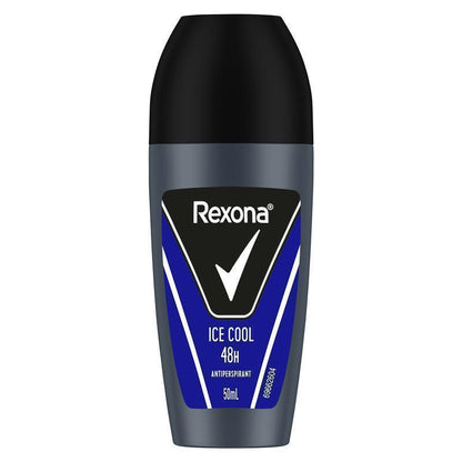 Rexona Men Ice Cool 50ml Antiperspirant Deodorant Roll-On, 48h Protection