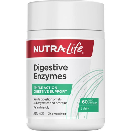 Nutra-Life Vegan Digestive Enzymes with Ginger & Black Pepper 60 Caps