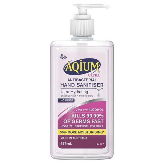 Aqium Antibacterial Hand Sanitiser Ultra - 375ml-Auzzi Store