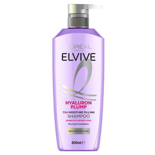L'Oreal Elvive Hyaluron Plump Shampoo 800ml - Ultimate Hydration for Dehydrated Hair