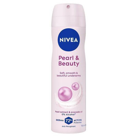 NIVEA Pearl & Beauty Aerosol Deodorant - 72H Protection - 150ml-Auzzi Store
