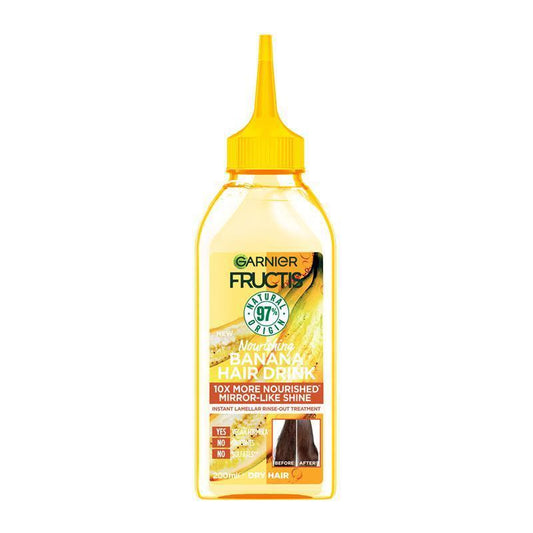 Garnier Fructis Hair Drink Banana 200ml - Nourishing Lamellar Rinse-Out Treatment