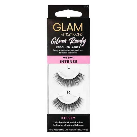 Glam By Manicare Glam Ready Pre-Glued Kelsey Lashes - Intense Fullness