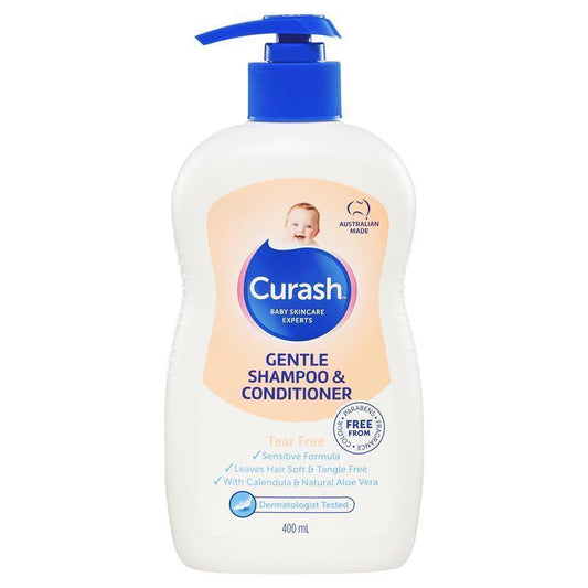 Curash Gentle Shampoo & Conditioner 400ml - Tear-Free & Hypoallergenic - Auzzistore