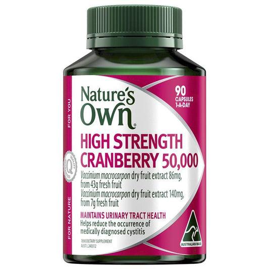 Nature's Own High Strength Cranberry Extract 50,000mg – 90 Capsules