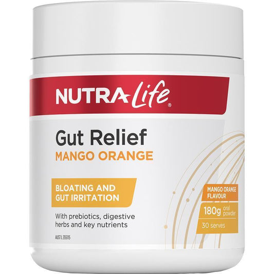 Nutra-Life Gut Relief Mango Orange 180g - Digestive Health Support - Auzzi Store