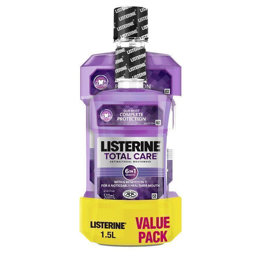 Listerine Total Care Antibacterial Mouthwash Value Pack 1.5L - Comprehensive Oral Protection - Auzzi Store