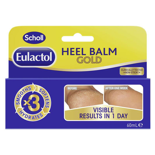 Scholl Eulactol Gold Heel Balm 60ml – 25% Urea for Dry Cracked Feet - Auzzistore