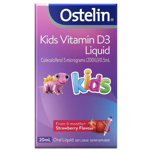 Ostelin Kids Vitamin D3 Liquid 20ml - Essential Bone Support-Auzzi Store