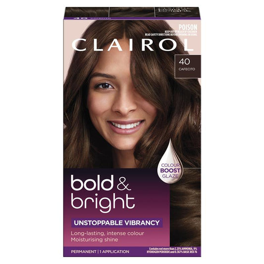 Clairol Bold & Bright Permanent Hair Colour 40 Cafecito - Intense Colour & Moisturizing Shine