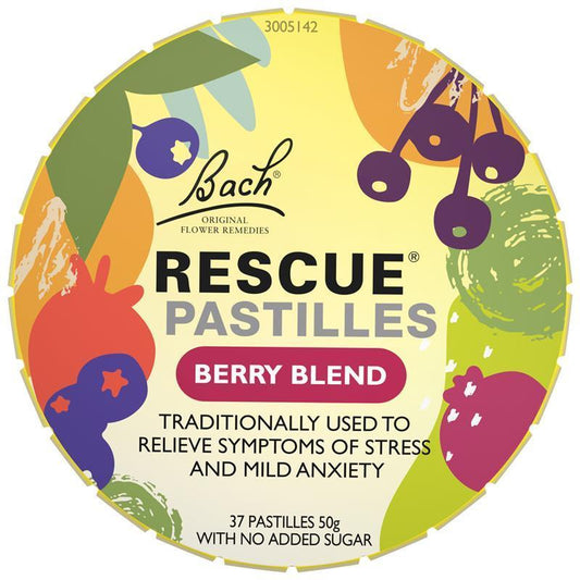 Bach Rescue Remedy Pastilles Berry Blend 50g Natural Stress Relief