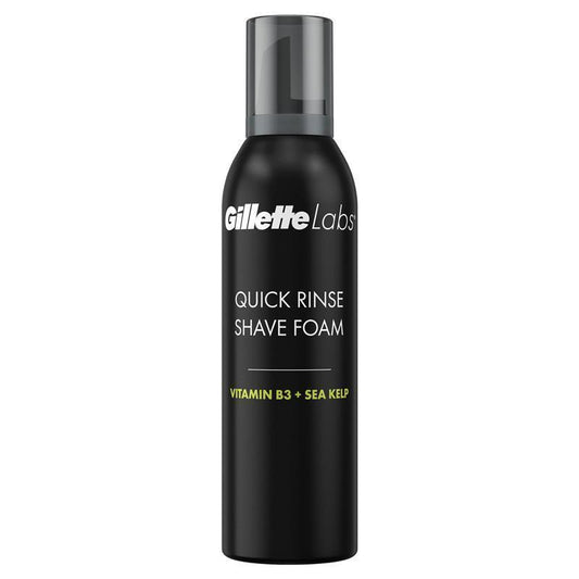 Gillette Labs Men's Quick Rinse Shave Foam, 240ml, Alcohol-Free