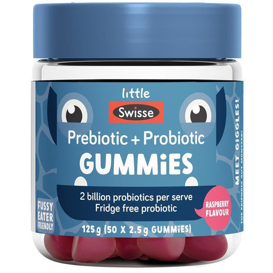 Little Swisse Raspberry Pre + Probiotic Gummies 50 Pack-Auzzi Store