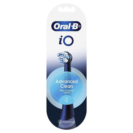 Oral-B iO Advanced Clean Electric Toothbrush Refills - Black 2 Pack