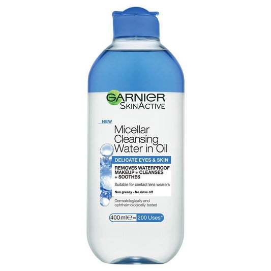 Garnier SkinActive Micellar Cleansing Water with Oil for Delicate Eyes & Skin - 400ml - Auzzi Store