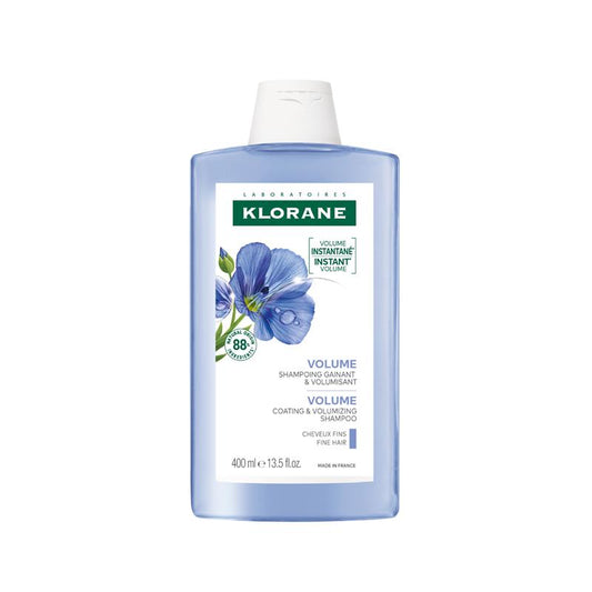 Klorane Volumising Shampoo with Organic Flax 400ml - Boost Volume for Fine Hair