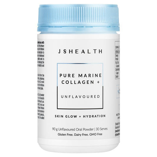 JSHEALTH Pure Marine Collagen Powder 90g - Hydrolysed, Unflavoured
