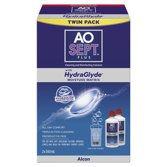 AOSEPT Plus with HydraGlyde 360ml Twin Pack - Auzzistore