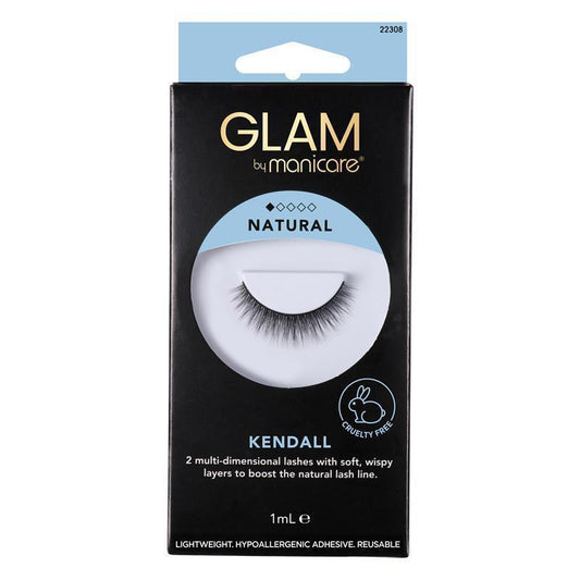 Glam By Manicare Kendall Lashes Natural - 2 Multi-Dimensional Lashes - Auzzi Store