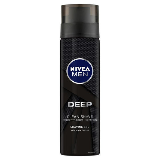NIVEA MEN Charcoal Deep Shave Gel 200ml – Smooth Glide