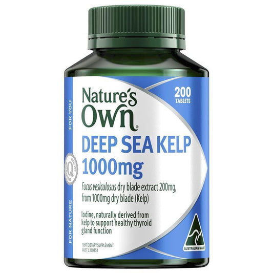 Nature's Own Kelp 1000mg - 200 Tablets for Thyroid Support-Auzzi Store