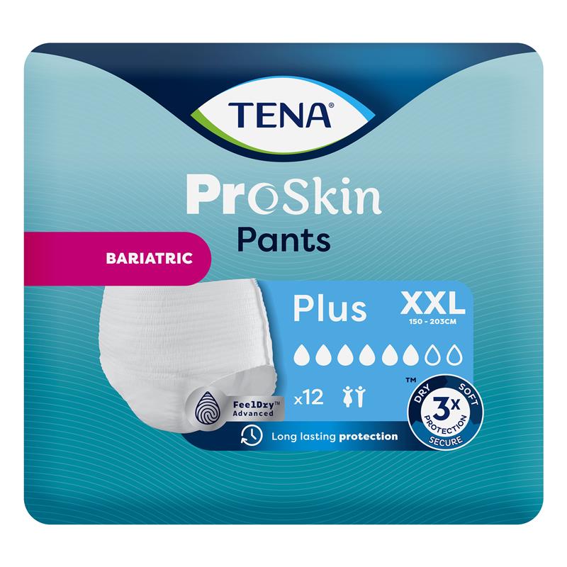 TENA ProSkin Bariatric Incontinence Pants XXL 12-Pants – Odor Control